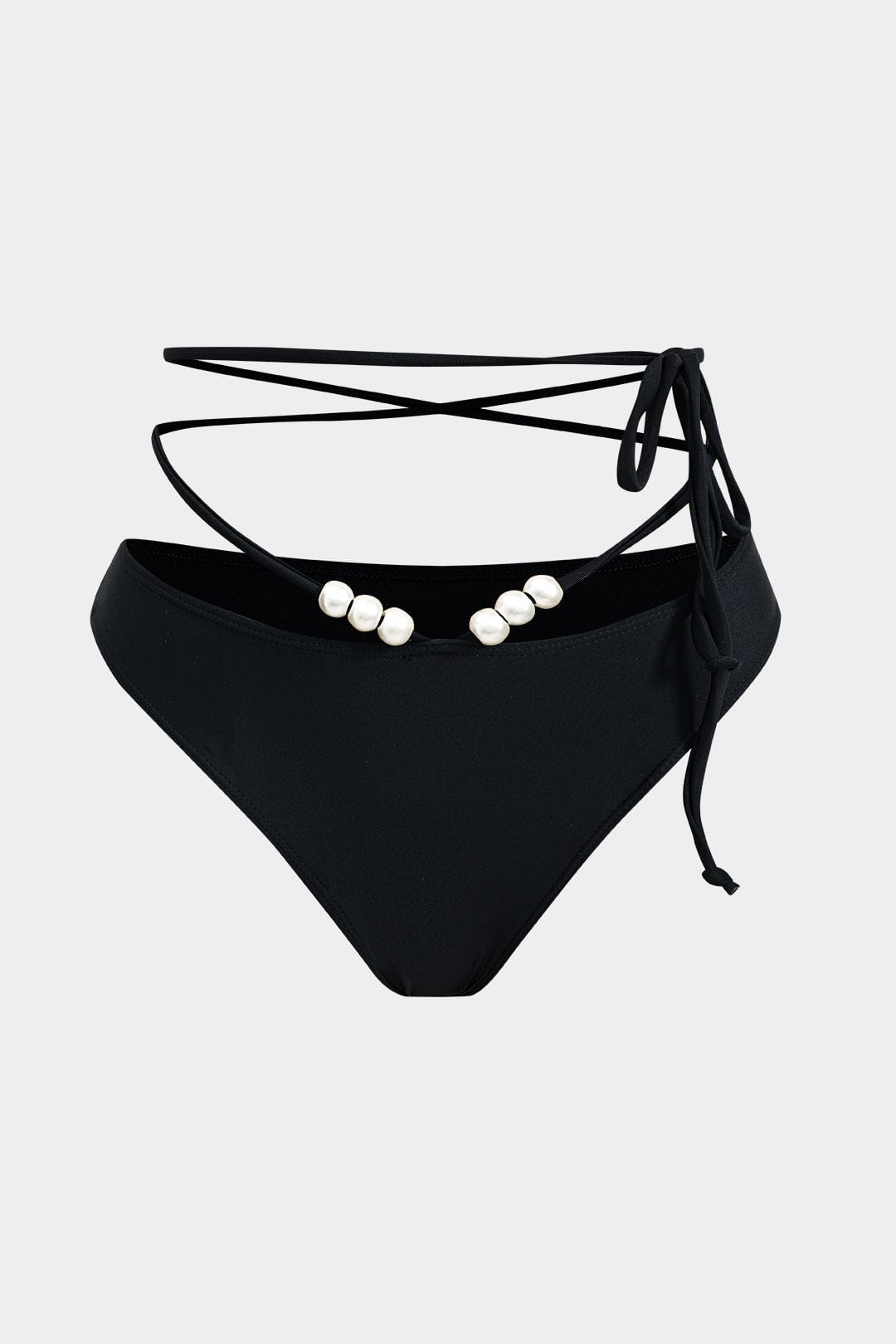 Mira Bikini Set | Drie-delig met Wikkelband en Pareldetails
