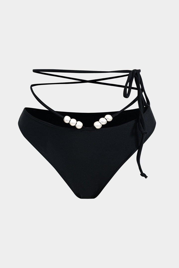 Mira Bikini Set | Drie-delig met Wikkelband en Pareldetails