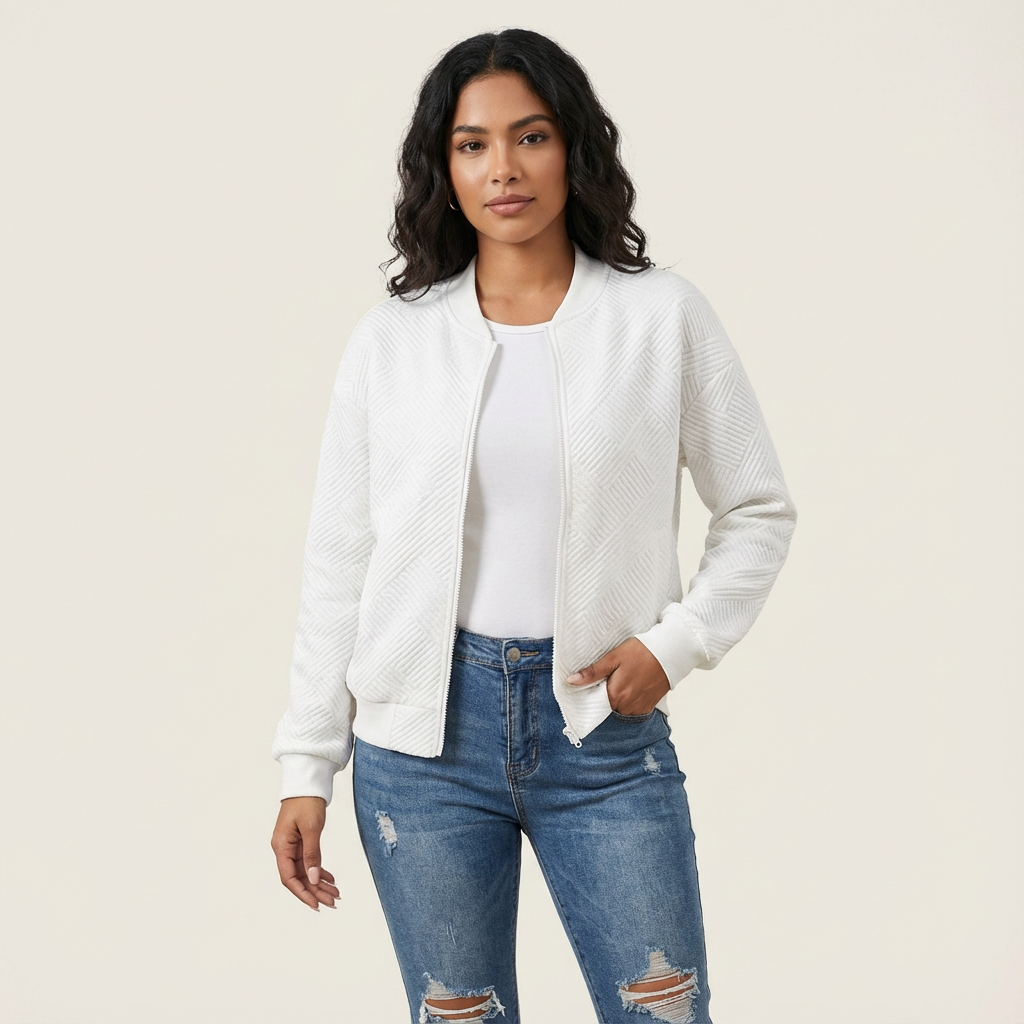 Moderne dames cardigan met structuur