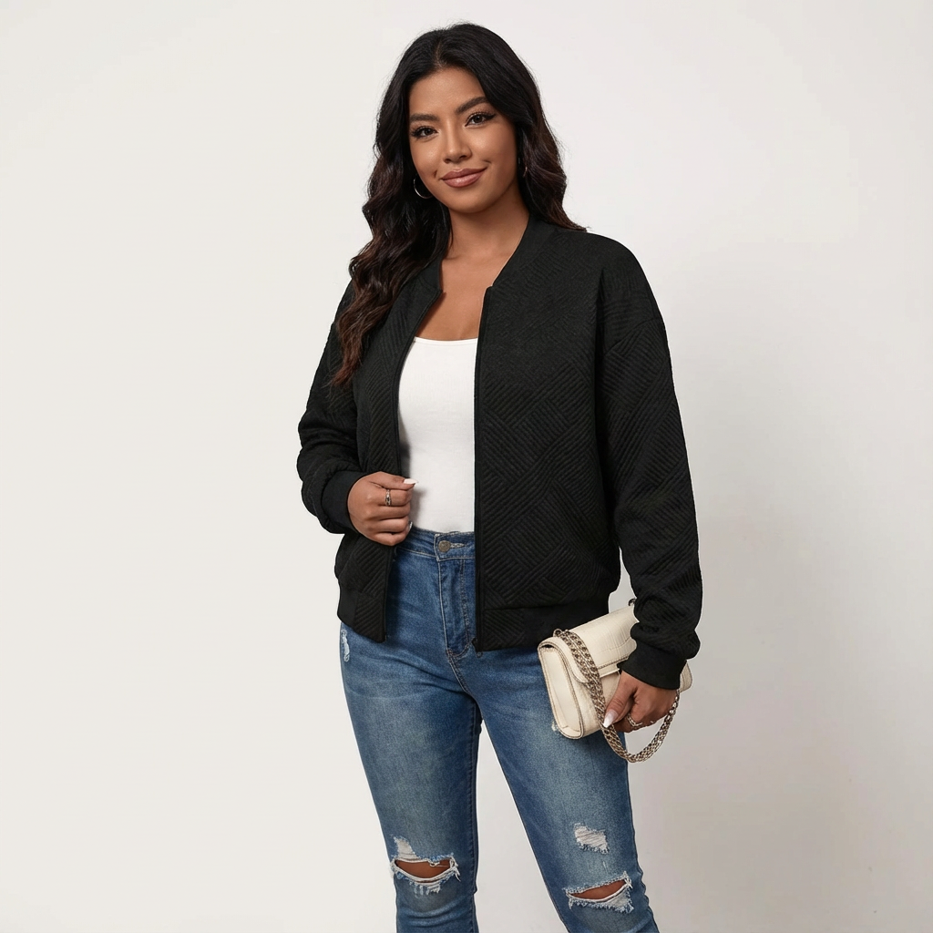 Moderne dames cardigan met structuur