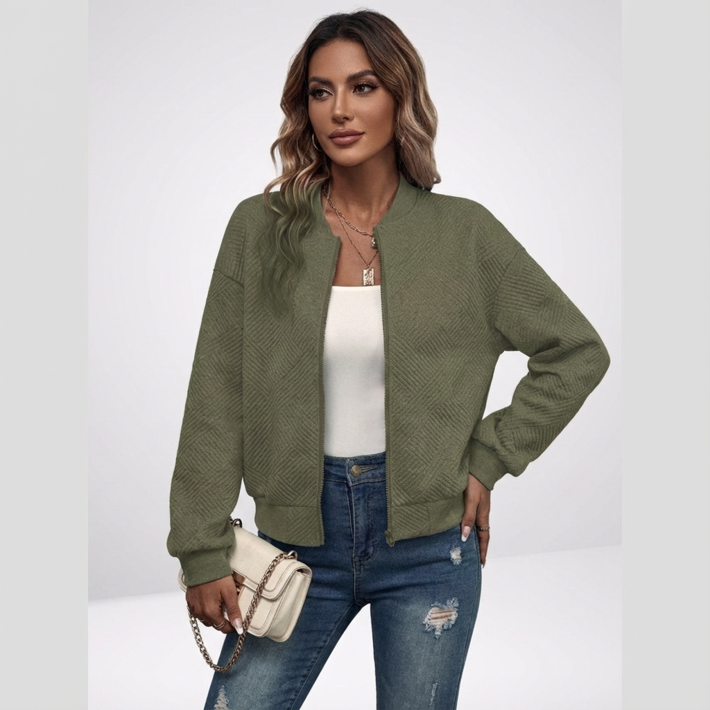 Moderne dames cardigan met structuur