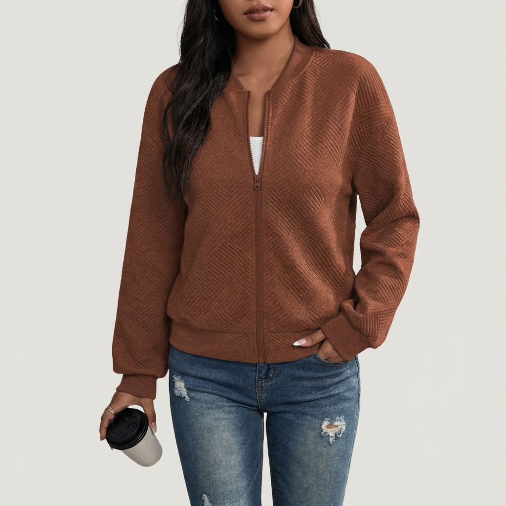Moderne dames cardigan met structuur