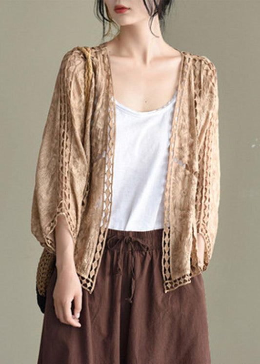 Moderne jacquard katoenen korte dames vest