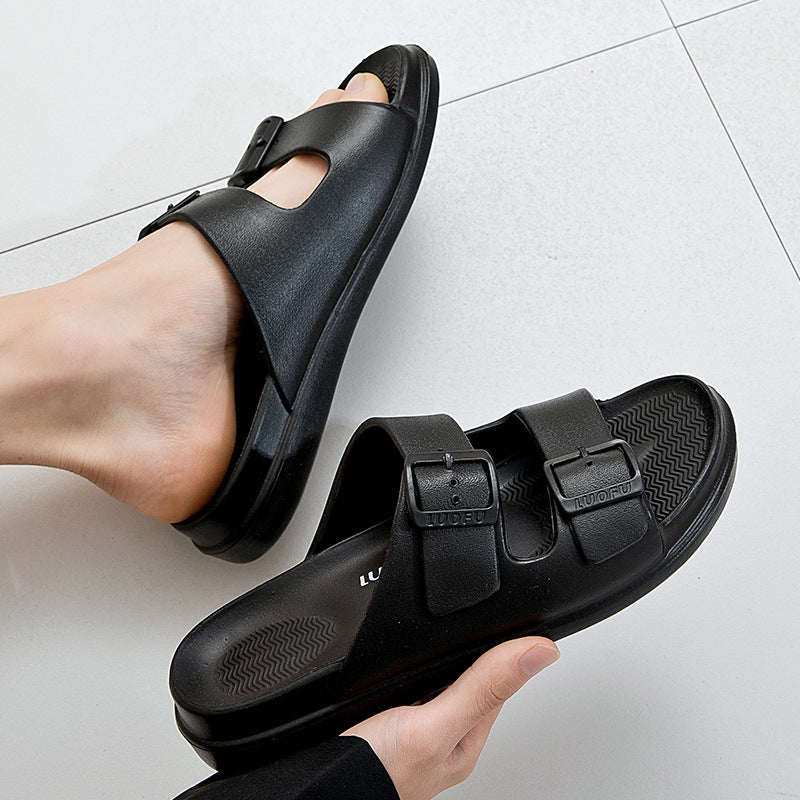 Modieuze Dames Slippers met Gesp en Open Teen van Jelly