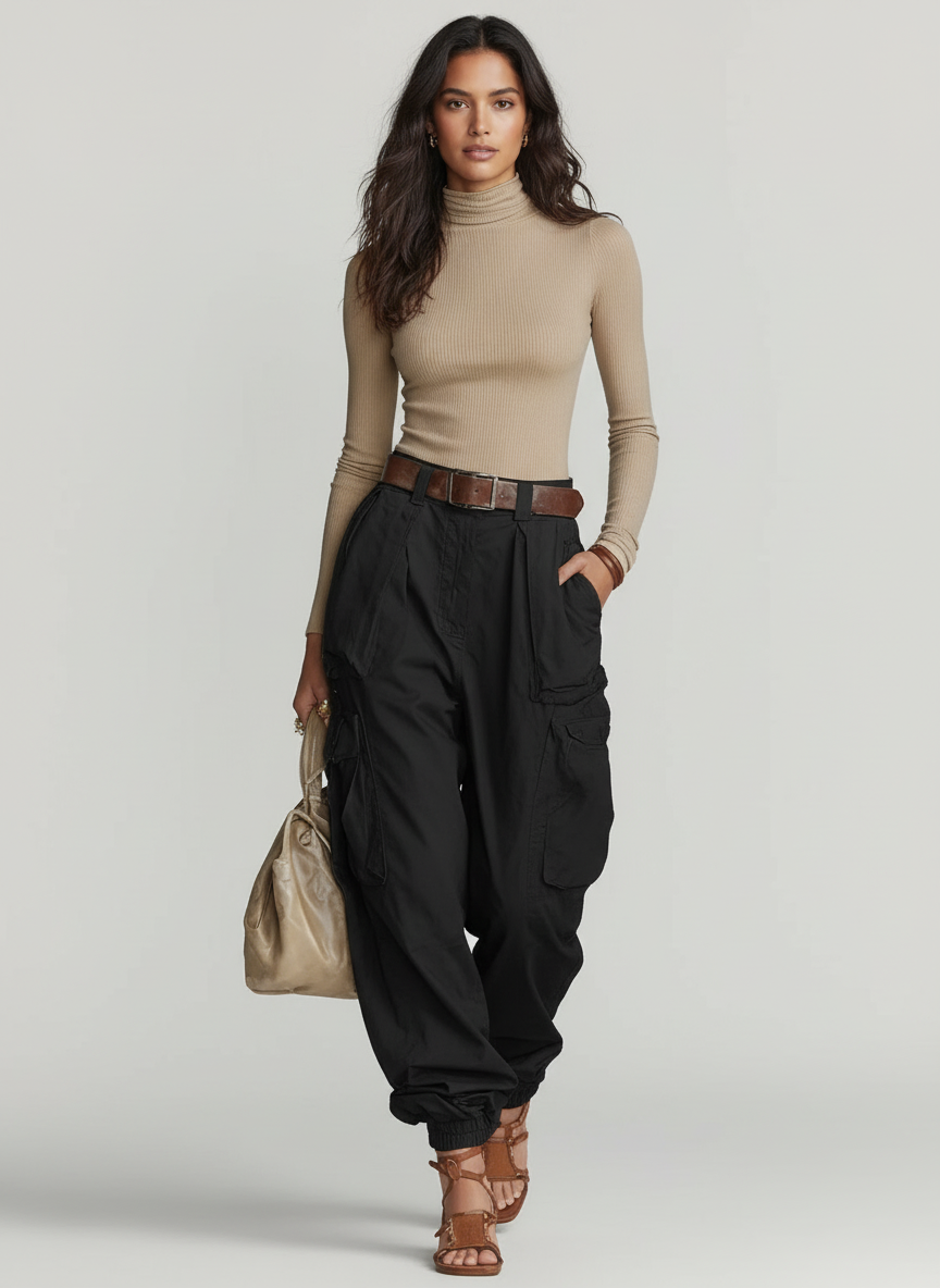 Modieuze parachute cargo dames broek – Lara