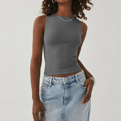 Nadja | Passend mouwloos Crop-Top