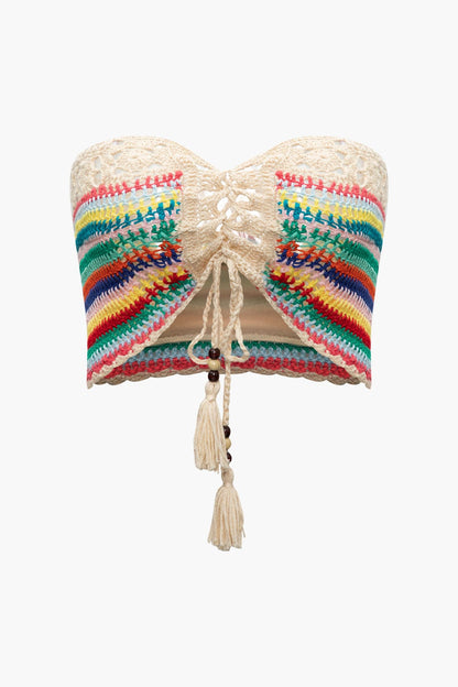 Naila Boho Set | Handgehaakte Bustier en Shorts
