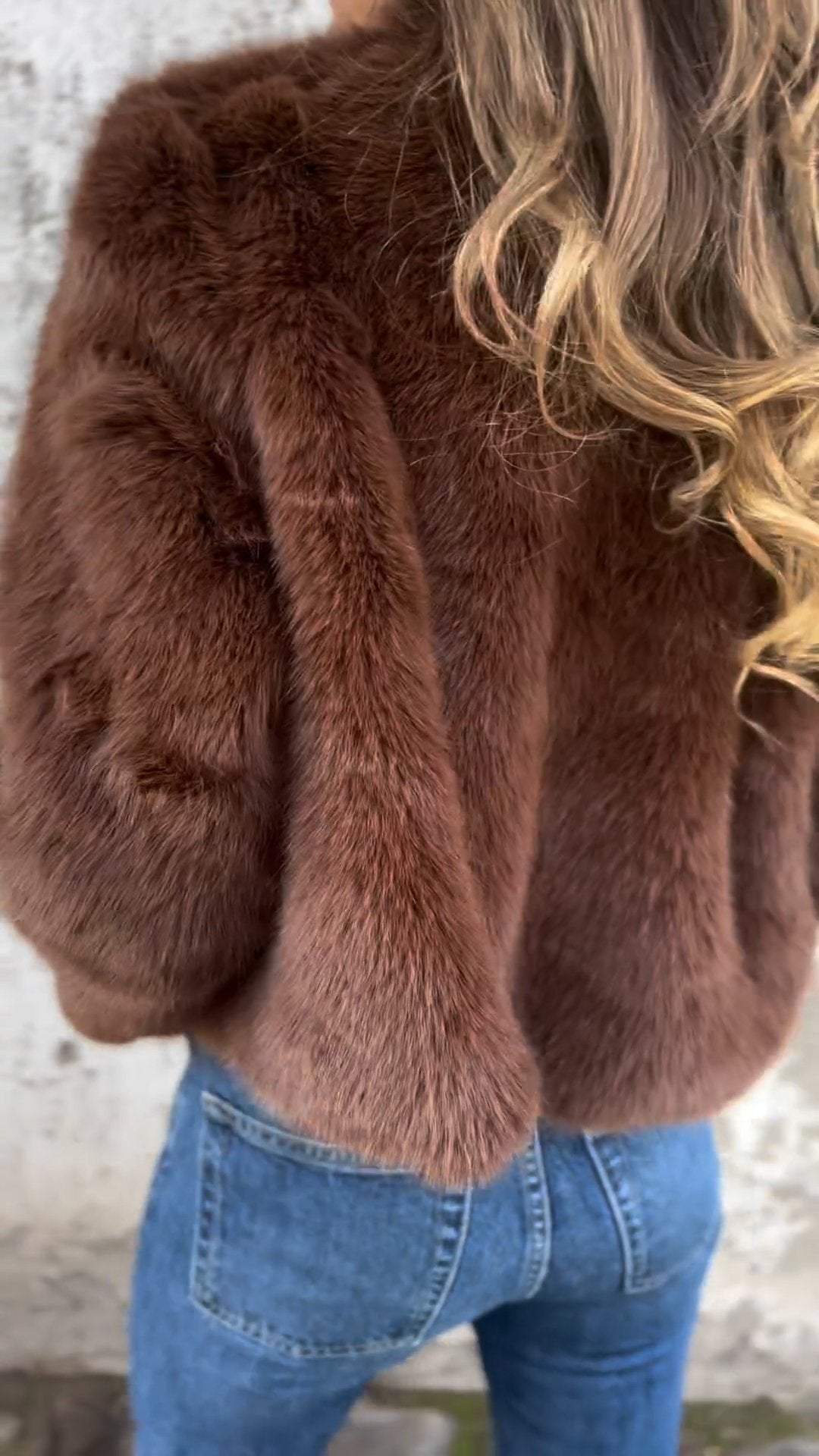Nimara | Warme Elegante faux fur Overgangsjas