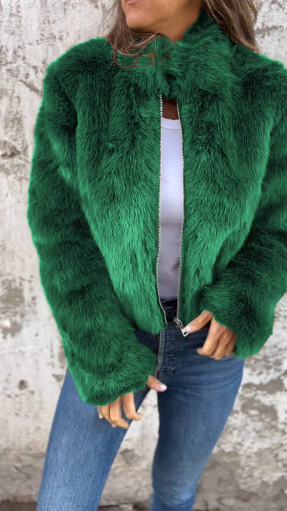 Nimara | Warme Elegante faux fur Overgangsjas