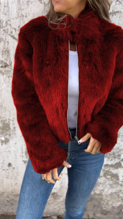 Nimara | Warme Elegante faux fur Overgangsjas