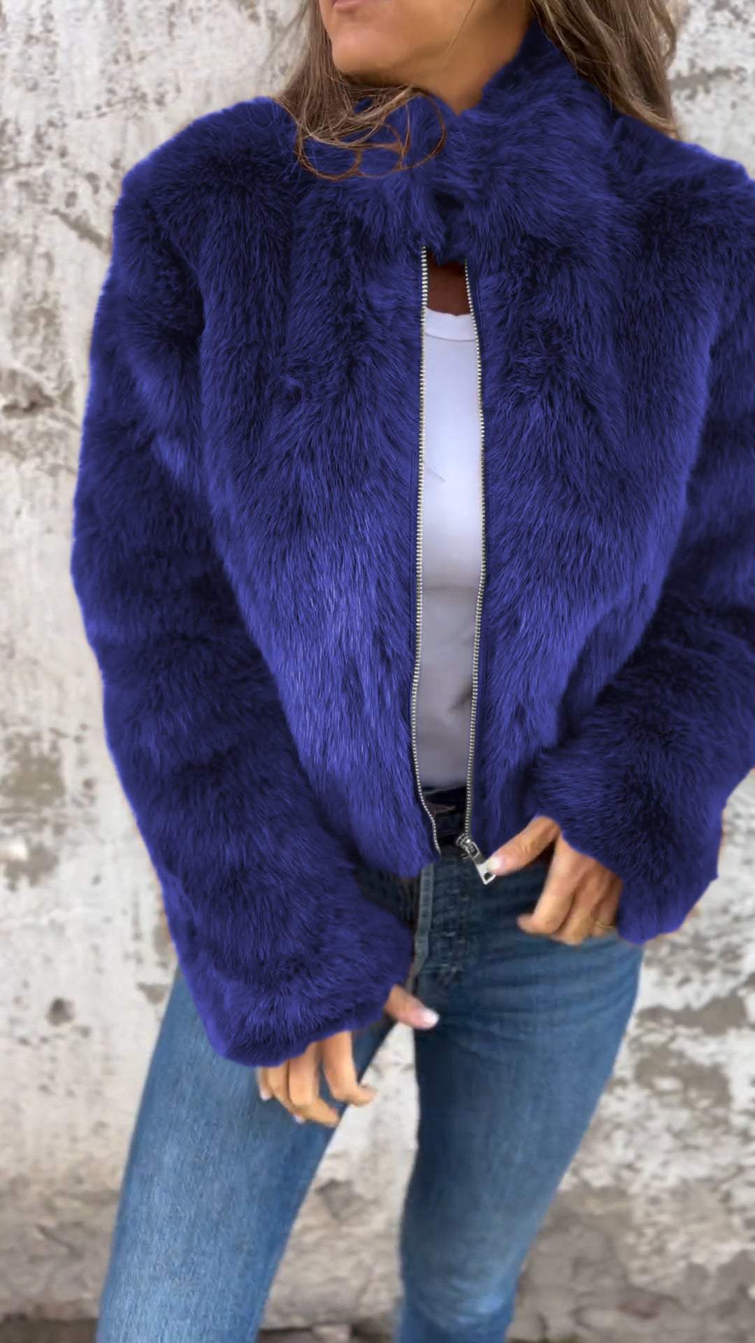 Nimara | Warme Elegante faux fur Overgangsjas