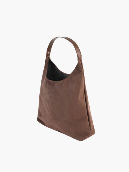 Olga | Minimalistische Schoudertas van Suède