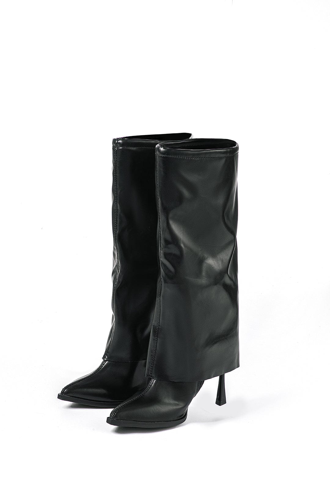 Olivia | Zwarte Designerlaarzen met unieke oversized look