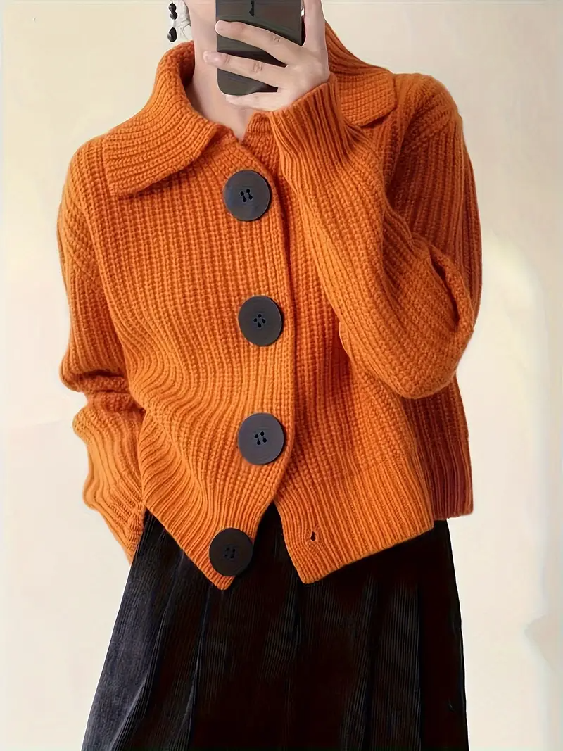 Oversized cardigan met brede kraag – Amélia