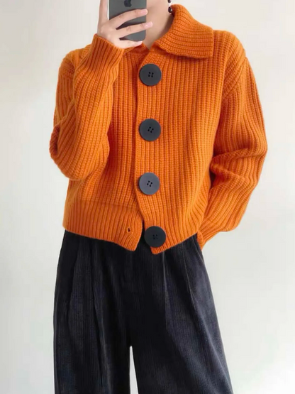 Oversized cardigan met brede kraag – Amélia