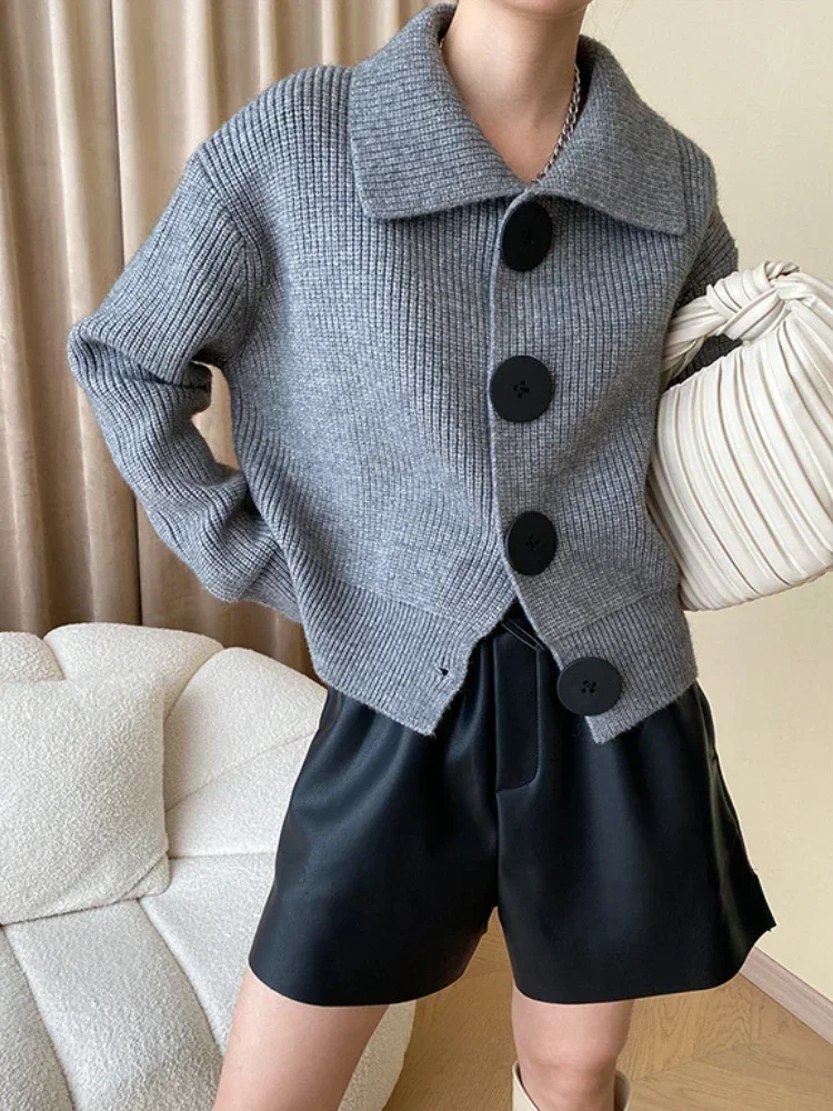 Oversized cardigan met brede kraag – Amélia