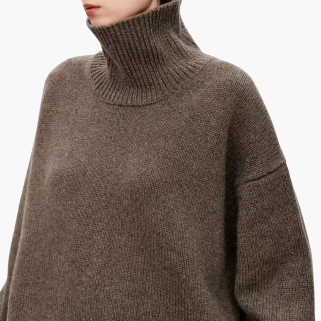 Oversized coltrui met hoge hals
