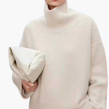 Oversized coltrui met hoge hals