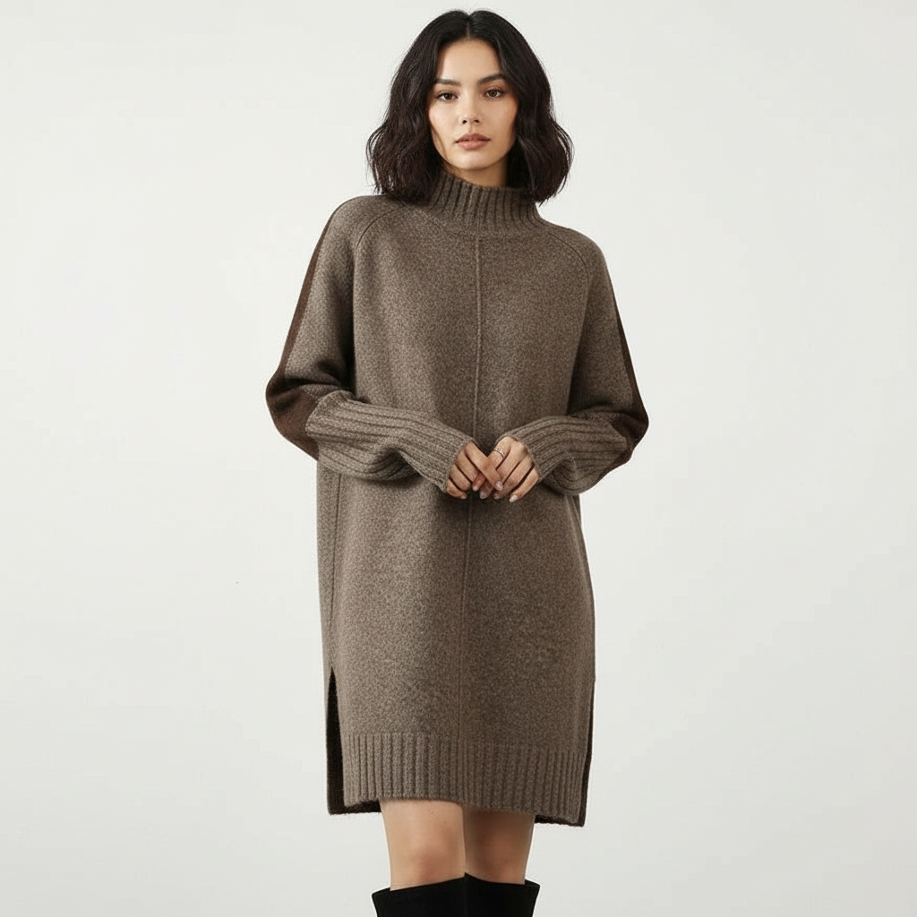 Oversized coltrui sweaterjurk – Mila