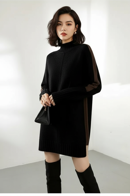 Oversized coltrui sweaterjurk – Mila