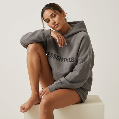 Oversized dames hoodie met essentials print – Delphine