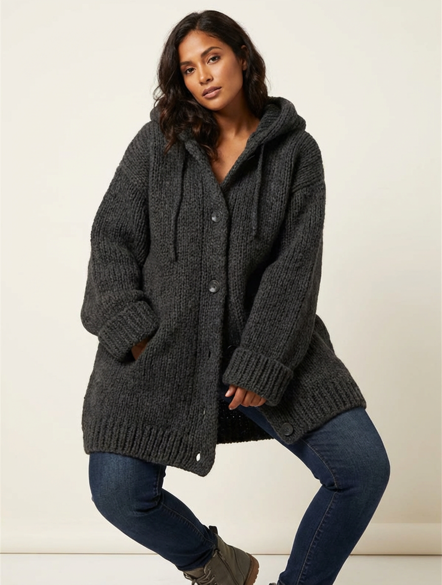 Oversized gebreid vest dames – Luna