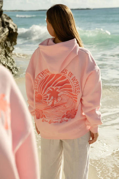 Oversized hoodie met artistieke rugprint