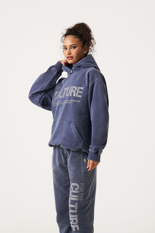 Oversized hoodie met statement details