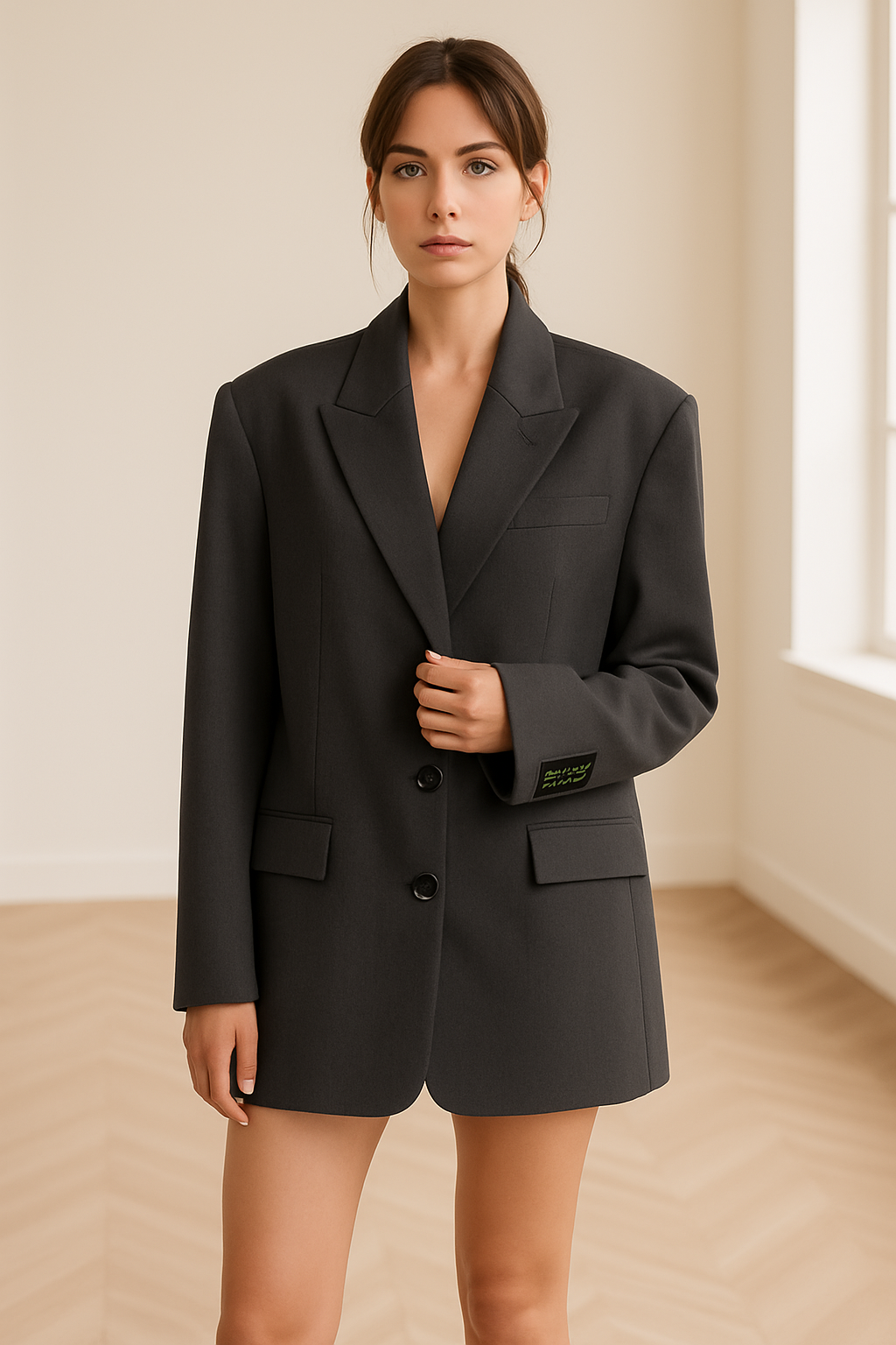 Oversized klassieke damesblazer