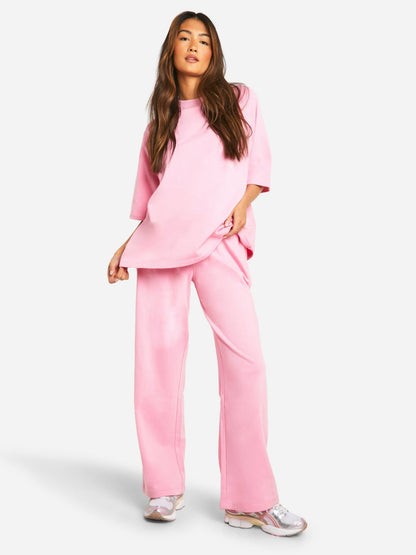 Oversized set met wijde broek