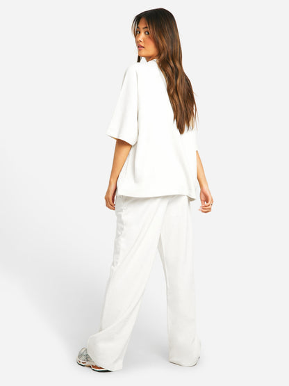 Oversized set met wijde broek