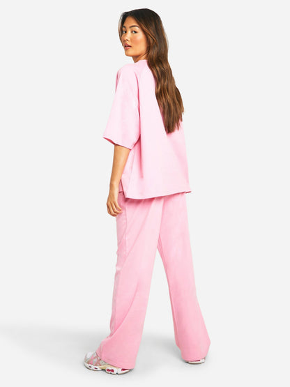Oversized set met wijde broek