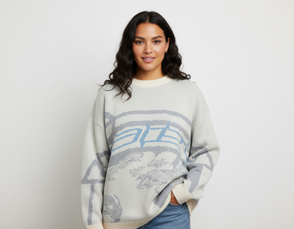 Oversized streetwear dames trui met grafische print - Yara