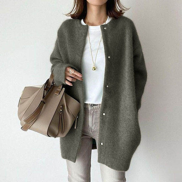 Oversized zacht gebreid damesvest – Eefje