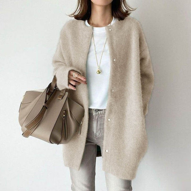 Oversized zacht gebreid damesvest – Eefje