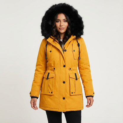 Parka met faux fur capuchon voor dames