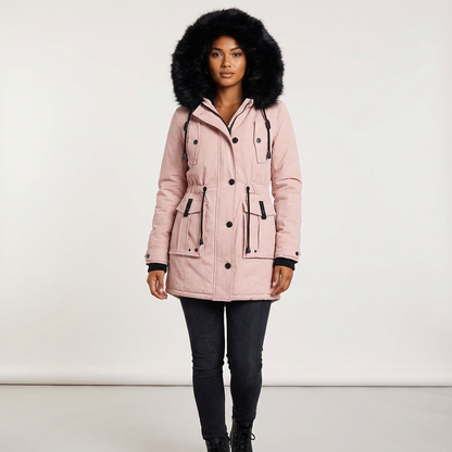 Parka met faux fur capuchon voor dames