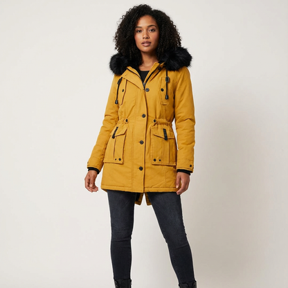 Parka met faux fur capuchon voor dames