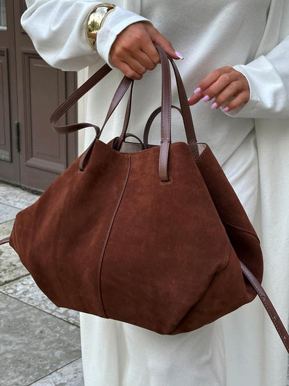 Pauline | Ruime Dames-Shopper-Tas van Suède