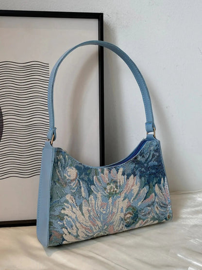 Philine | Vintage Bloemen Tapisserie Schoudertas