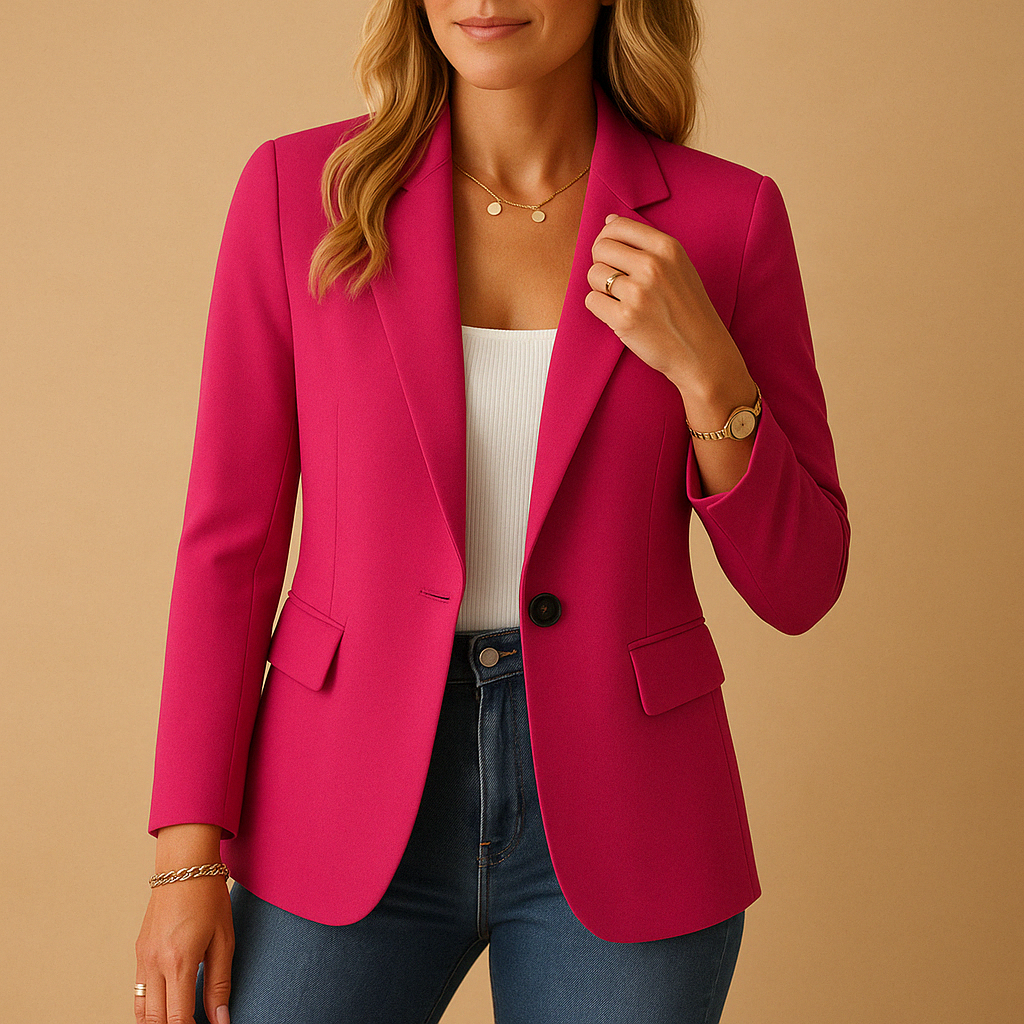 Pravina | Getailleerde Dames Blazer met Comfortabele Pasvorm Silhouet