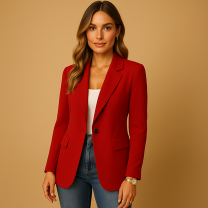 Pravina | Getailleerde Dames Blazer met Comfortabele Pasvorm Silhouet