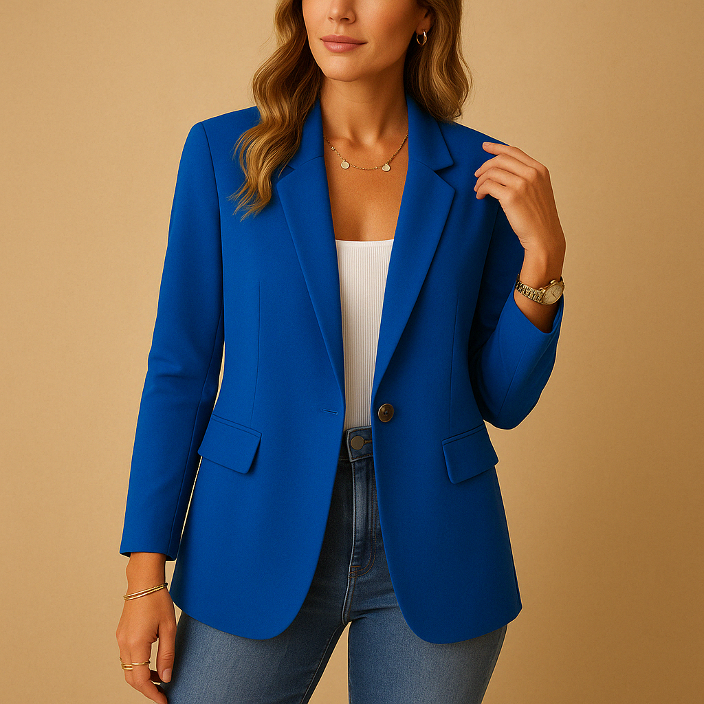 Pravina | Getailleerde Dames Blazer met Comfortabele Pasvorm Silhouet