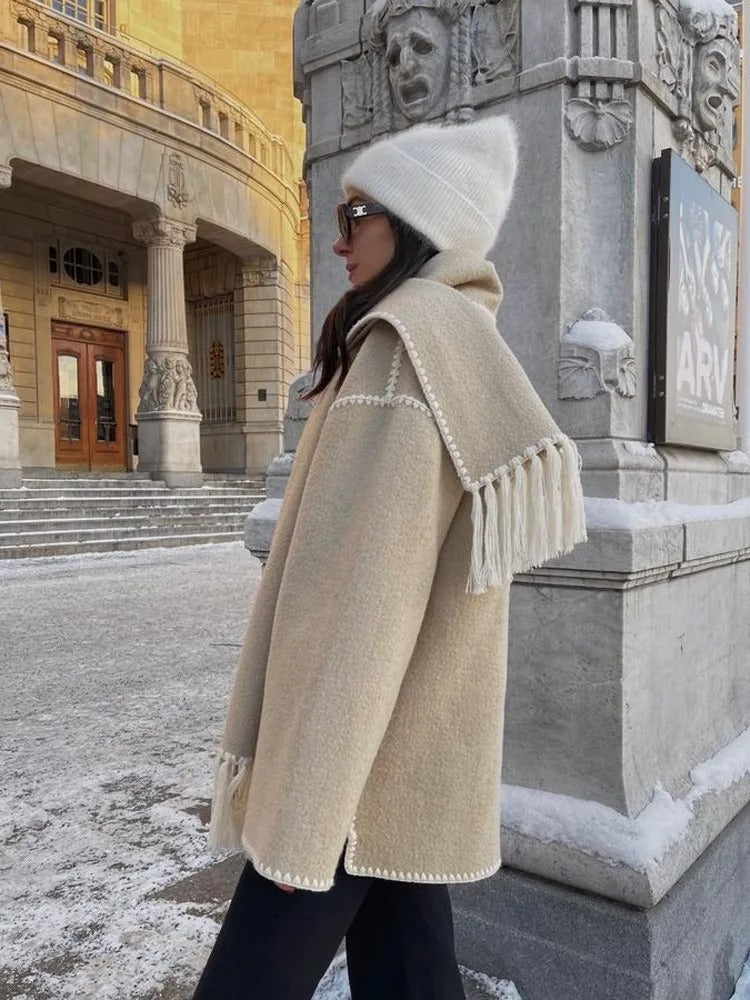 Rase Statement Trim Hooded Jacket