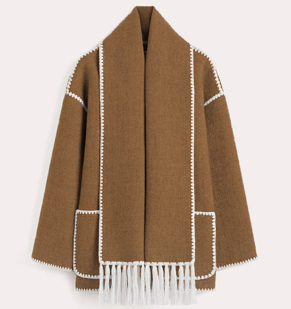 Rase Statement Trim Hooded Jacket