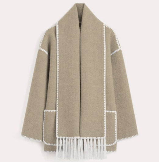 Rase Statement Trim Hooded Jacket