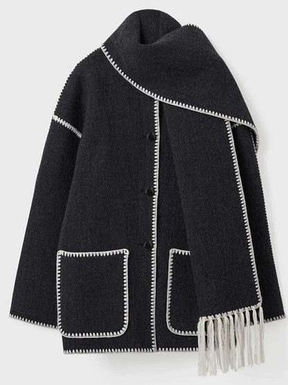 Rase Statement Trim Hooded Jacket