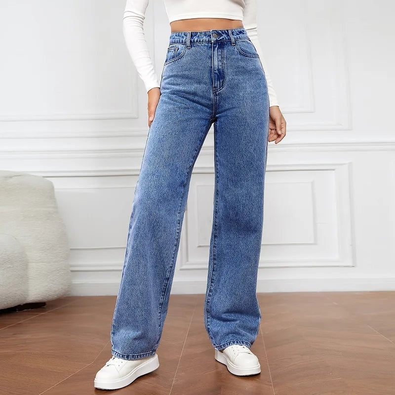 Rechte high-waist dames jeans – Apollo