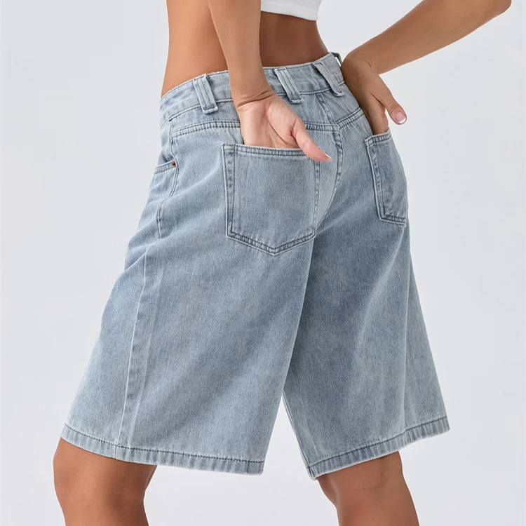 Relaxed denim dames bermuda short – Mila
