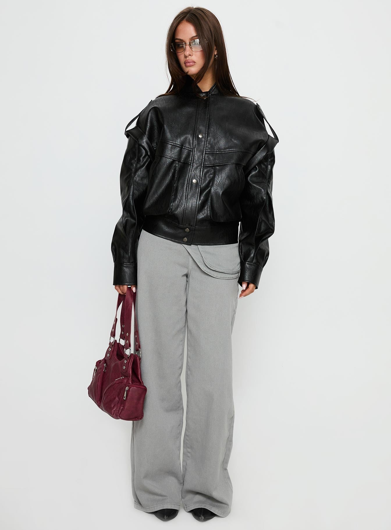 Renata Corsini Luxe Leatherlook Cropped Jacket